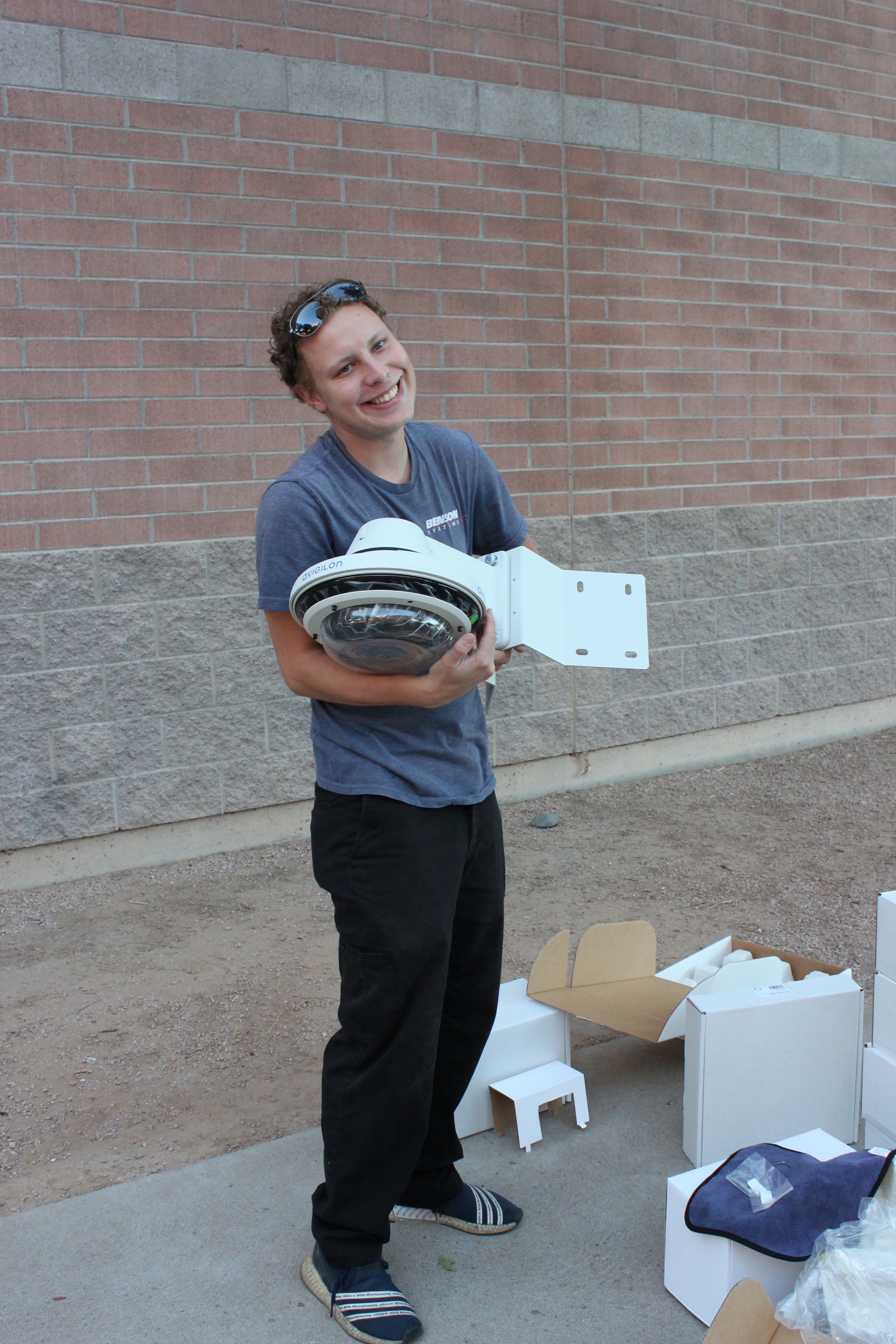 Benson employee working on equipment