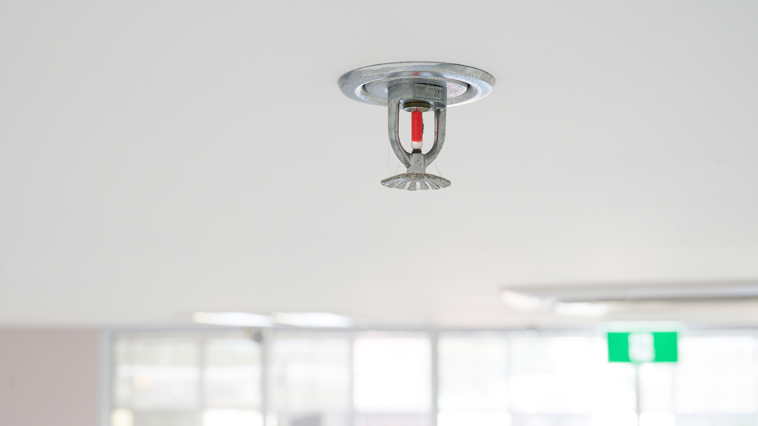 Fire sprinkler system installation in a commercial building